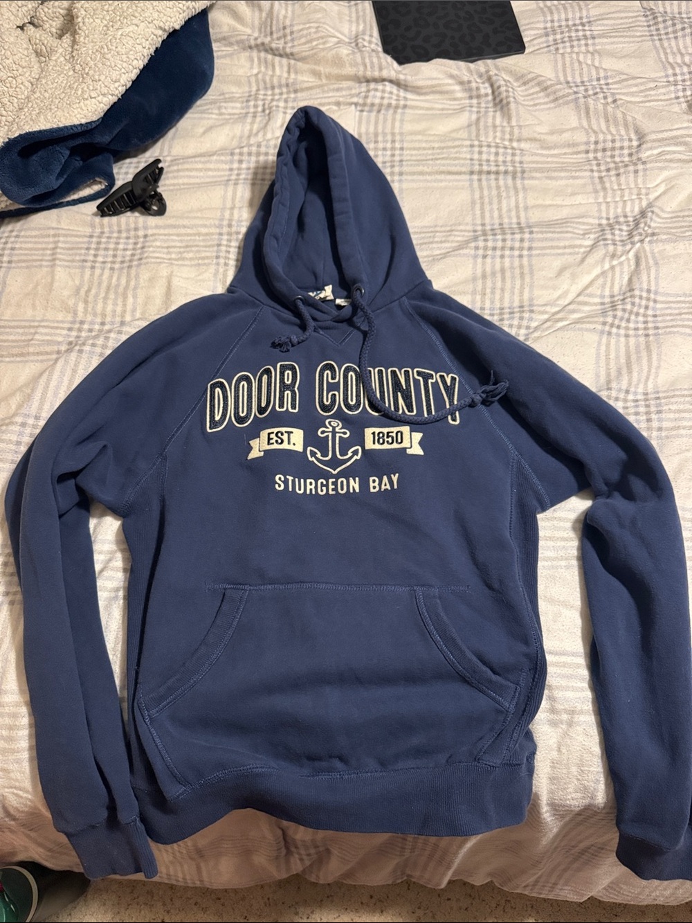 Blue 84 Navy Door County Sturgeon Bay Pullover Hoodie